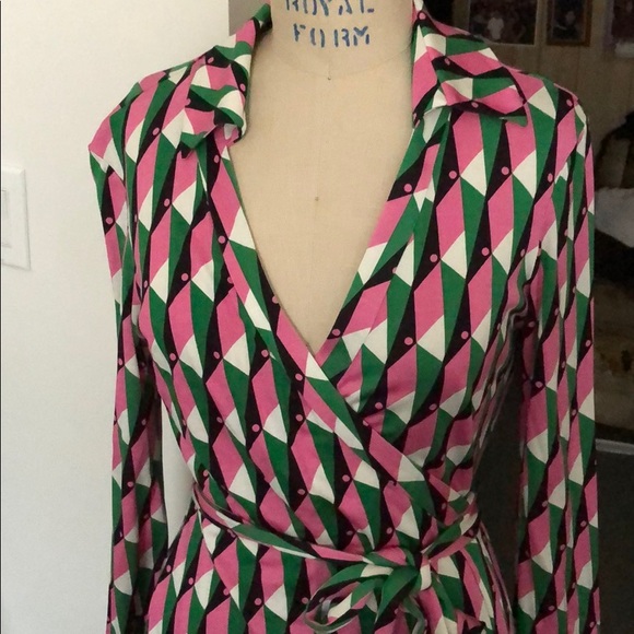 Dvf Polo check new Jeanne dress size 10 - Picture 2 of 8